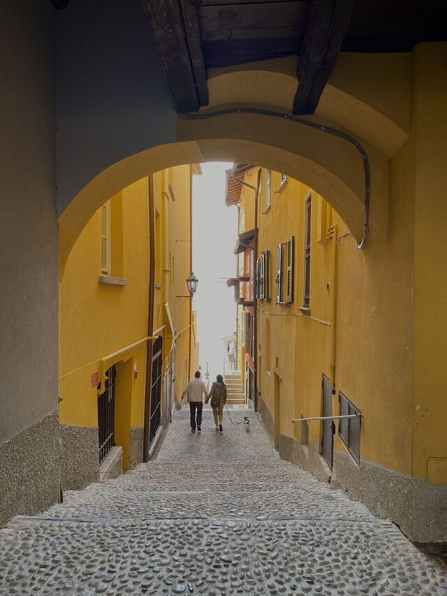 Una pareja en Italia