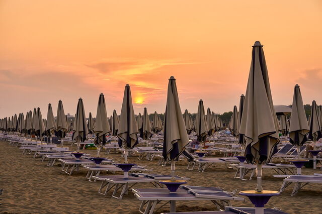 Una playa en Bibione