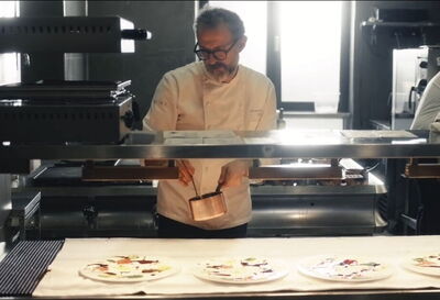 Bottura en el trabajo