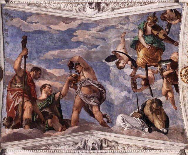 Cuadro de Veronese de su habitación de Baco en Villa Barbaro