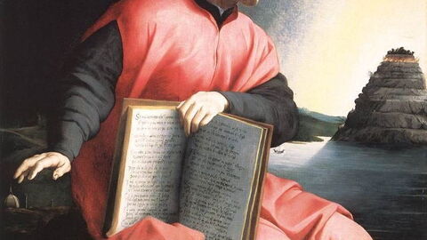Dante de Bronzino contemplando el Purgatorio