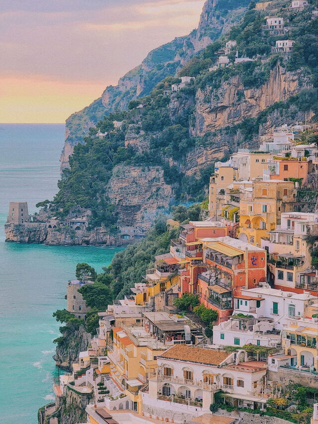 Una puesta de sol en Amalfi