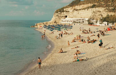 En la playa de Tropea