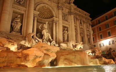 La Fontana de Trevi en Roma