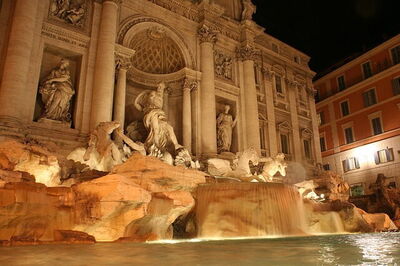 La Fontana de Trevi en Roma