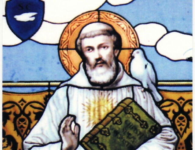 Vidriera de San Columbano