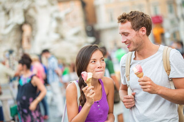 Tomar gelato en Italia