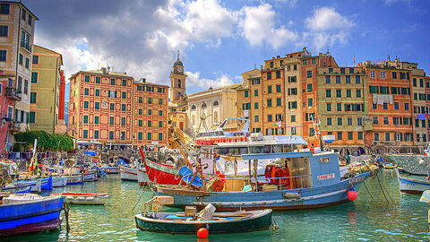 El colorido puerto de Camogli