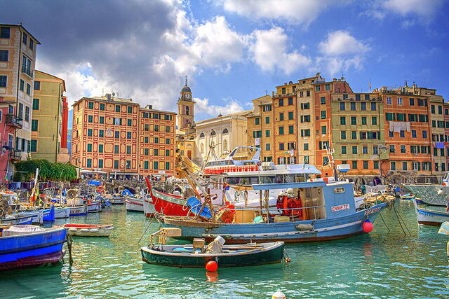 El colorido puerto de Camogli