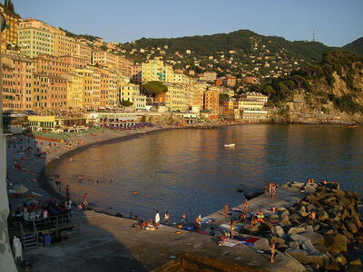La playa de Camogli