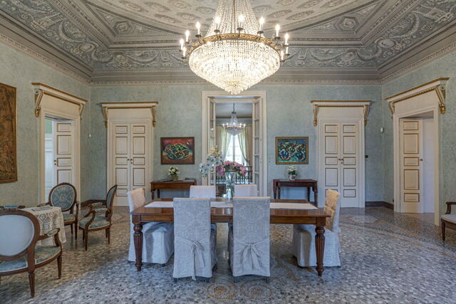 Un comedor en Villa Gallietta