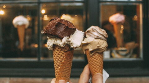 Helado de chocolate
