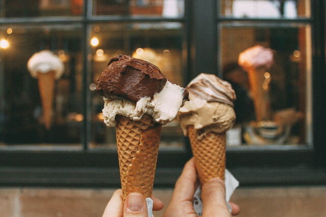 Helado de chocolate