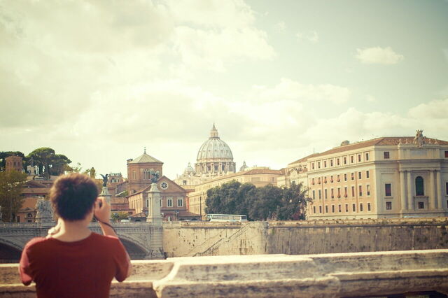 Un turista en Roma