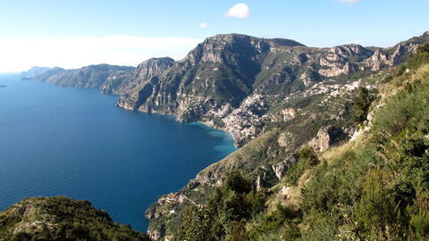 Vista de la costa Amalfi