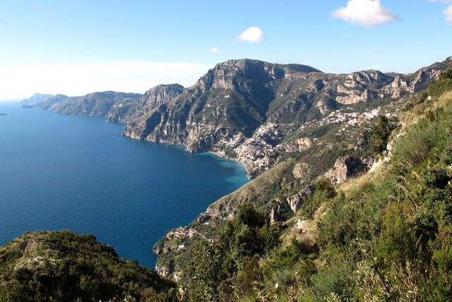 Vista de la costa Amalfi