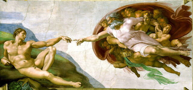 Fresco 'creación' de Miguel Ángel