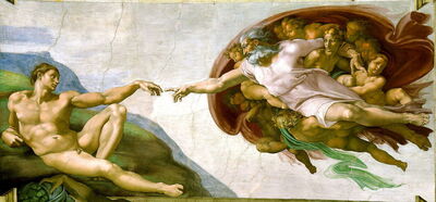 Fresco 'creación' de Miguel Ángel