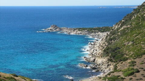 Una vista de la Costa Rei en Cerdeña