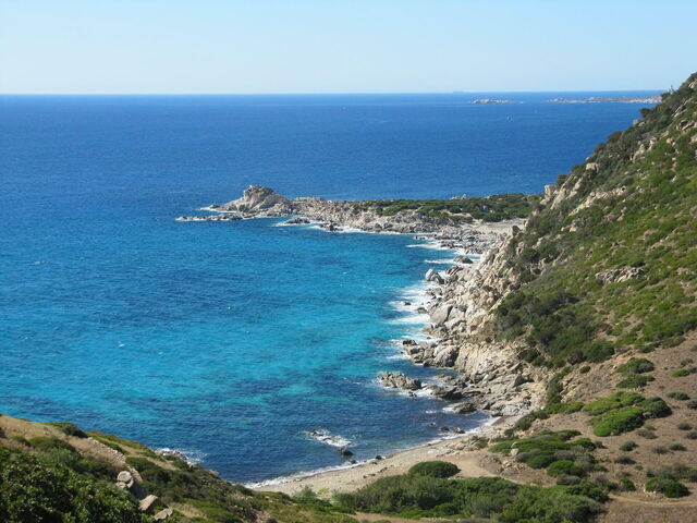Una vista de la Costa Rei en Cerdeña
