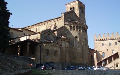Plaza principal en Castell'Arquato