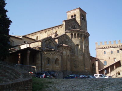 Plaza principal en Castell'Arquato