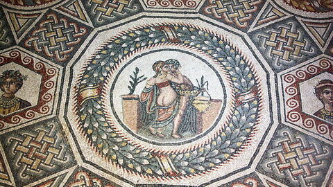 Mosaico en Villa Romana