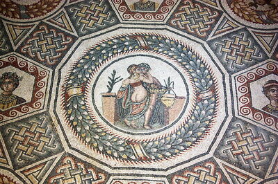 Mosaico en Villa Romana