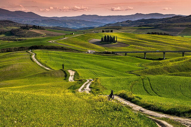 Una carretera por la Toscana