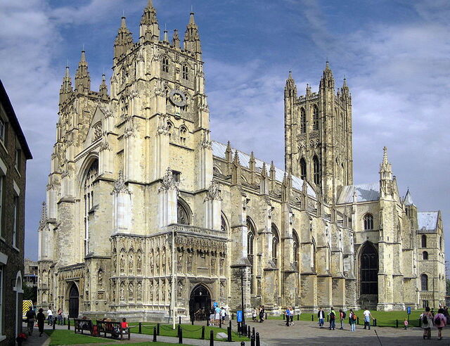 Comienzo de la  vía Francigena en Canterbury