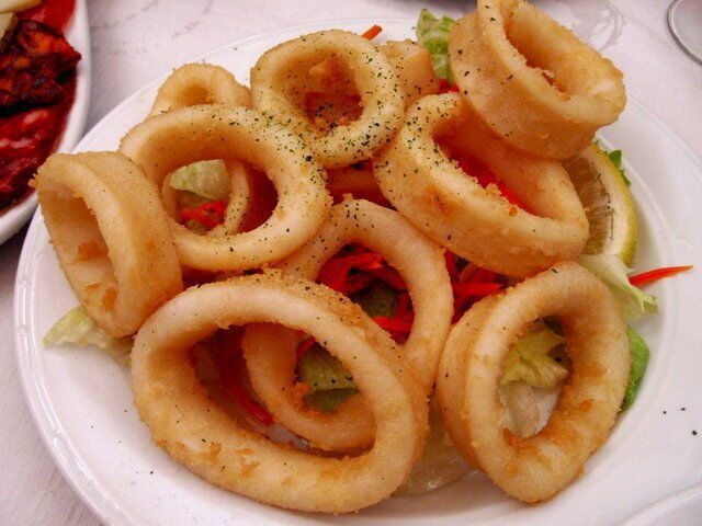 Un plato de calamares