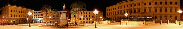 La plaza principal de la ciudad de Sassari