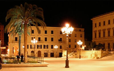 La plaza principal de la ciudad de Sassari