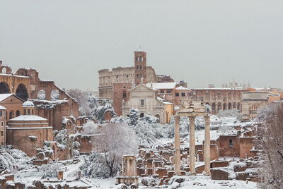Roma en la nieve