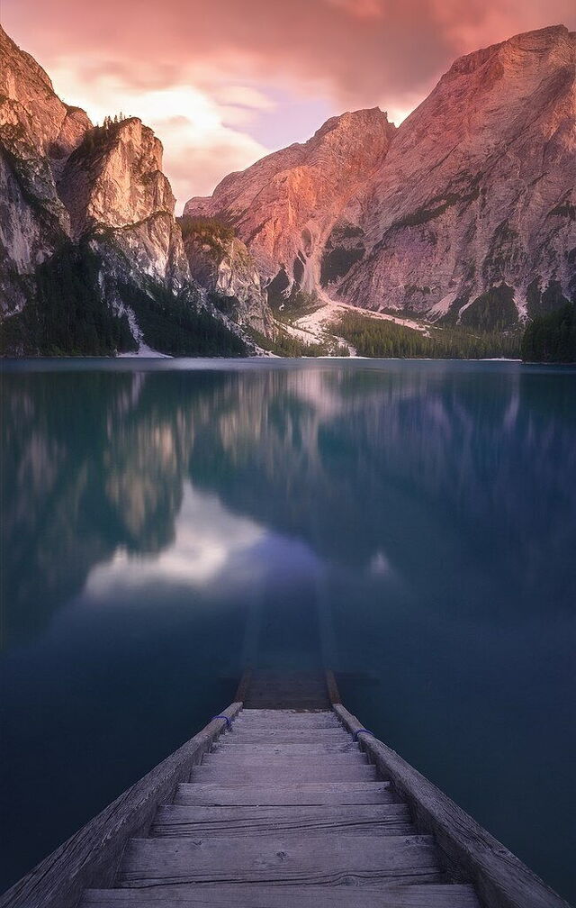 Pragser Wildsee, Atardecer