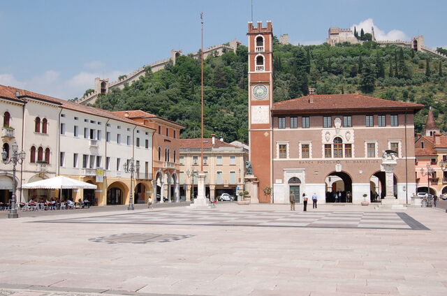 La famosa plaza de ajedrez de Marostica
