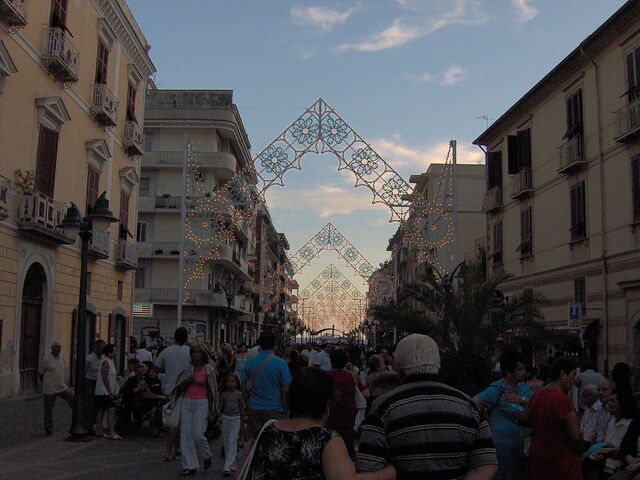 Las calles en Maiori