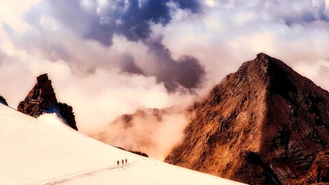 Paisaje nevado en Italia