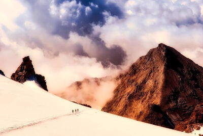 Paisaje nevado en Italia