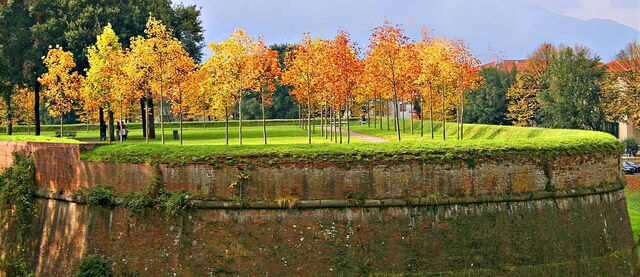 Los muros de los jardines de Lucca