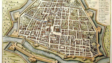 Mapa medieval de Ferrara