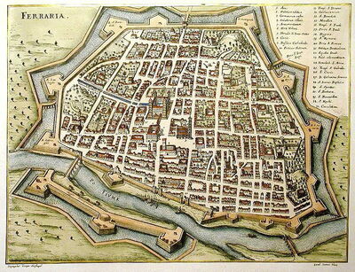 Mapa medieval de Ferrara