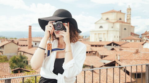 Una turista en Italia