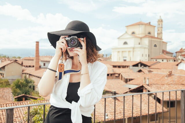 Una turista en Italia