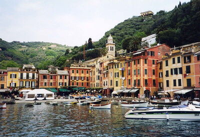 Puerto de Portofino en la Riviera Italiana