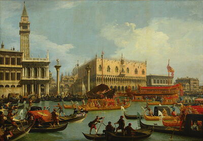 Bucentaurs regreso al muelle, Canaletto