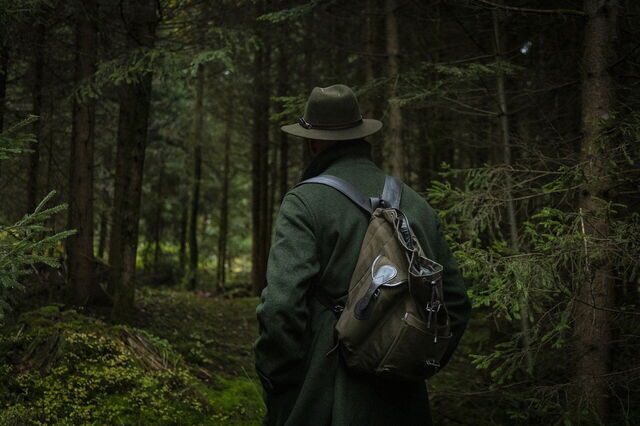 Caminante en el bosque