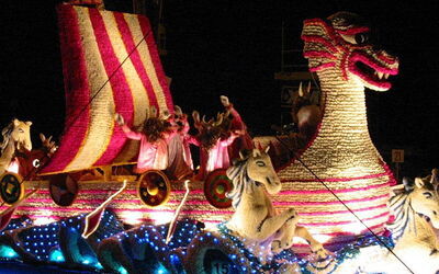 Ejemplo de carreta de flores