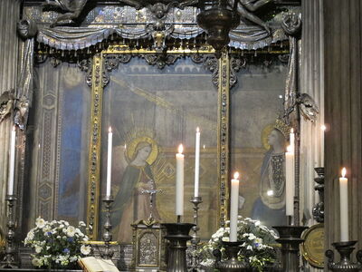 Pintura de la Anunciación en Santissima Annunziata