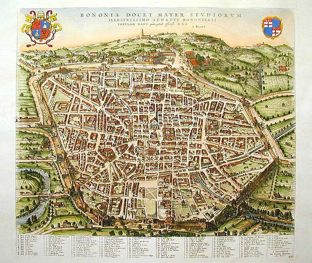Mapa de Bolonia